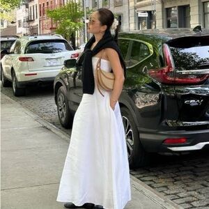 NEW Favorite Daughter The Favorite Linen Dress White